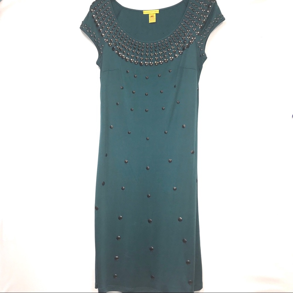 catherine malandrino studded silk dress CATHERINE MALANDRINO Silk Studded Dress (SIZE M)